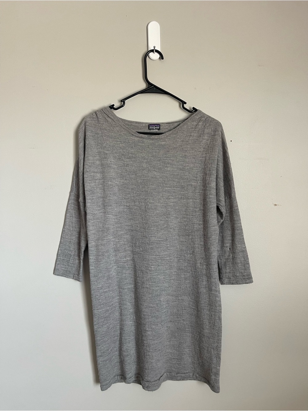 PATAGONIA | Heather Gray Wool Knit Dress Sz XL